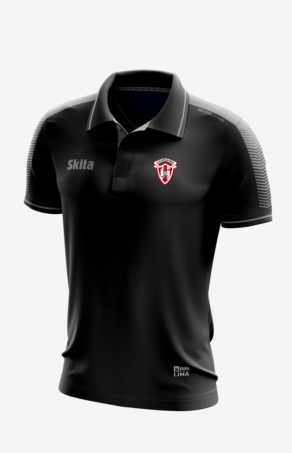 Polo LIMA noir (FC La Plaine de France)